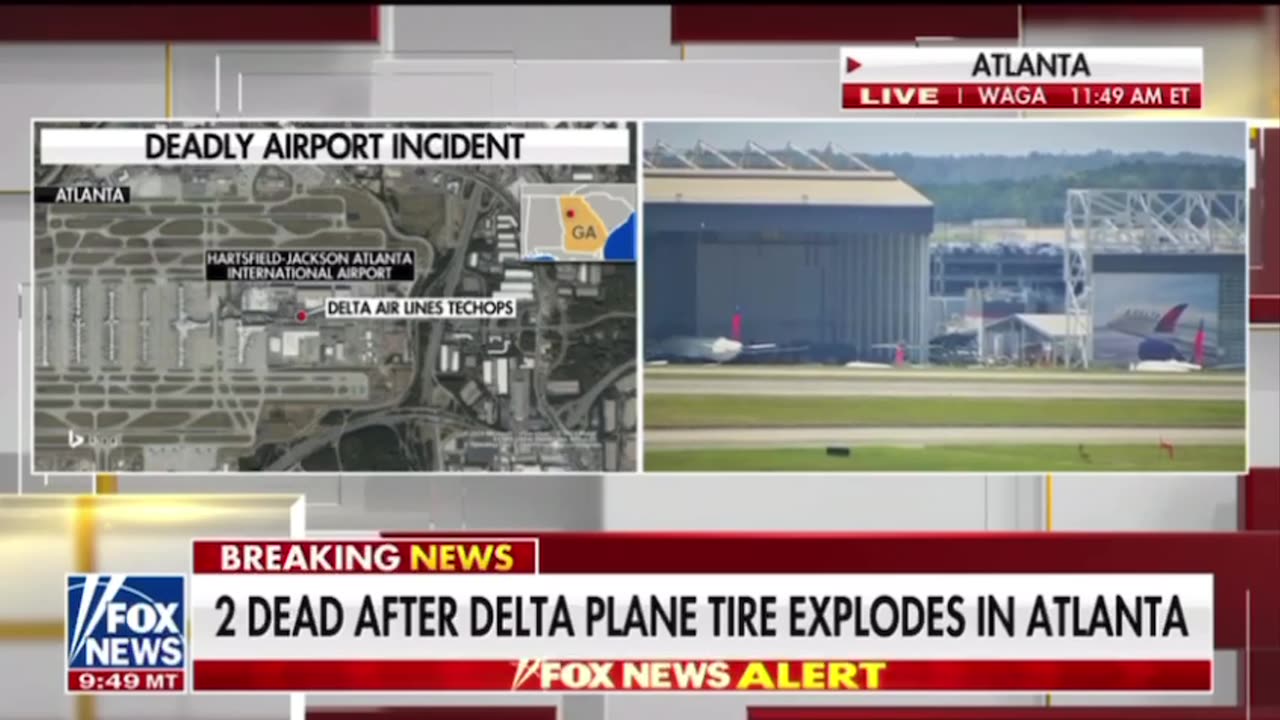 Two dead after Delta plane tire explodes in Atlanta