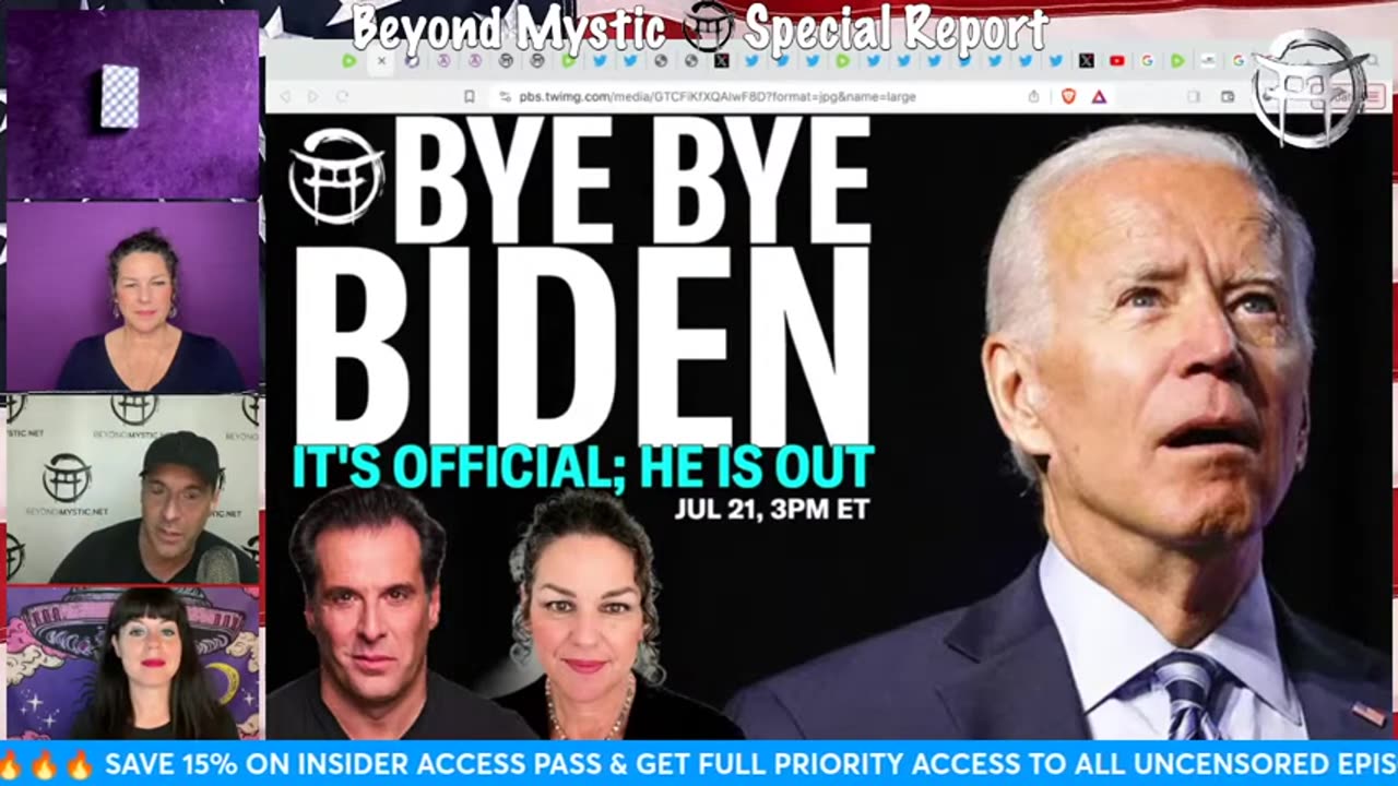 BYE BYE BIDEN, IT'S OFFICIAL, HE IS OUT ! With Janine & Jean-Claude JUL 21