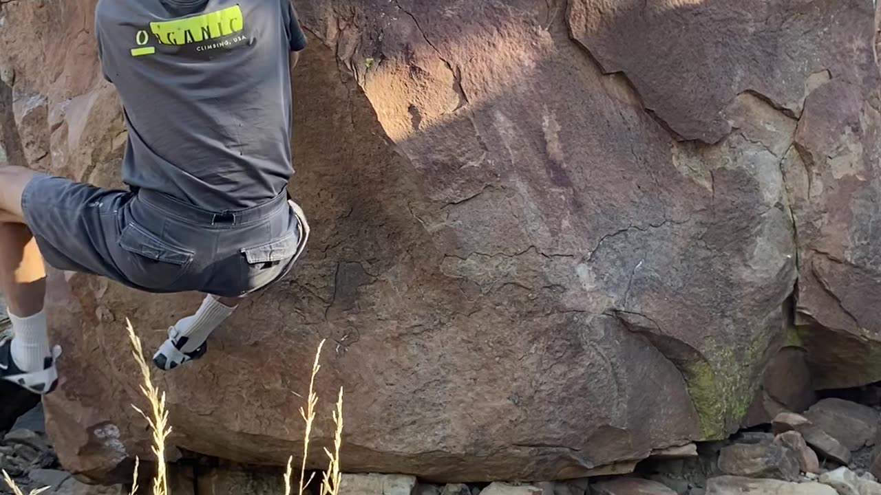 Start of traverse crux