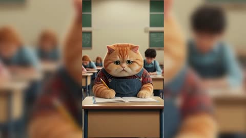 Cat fair go to school