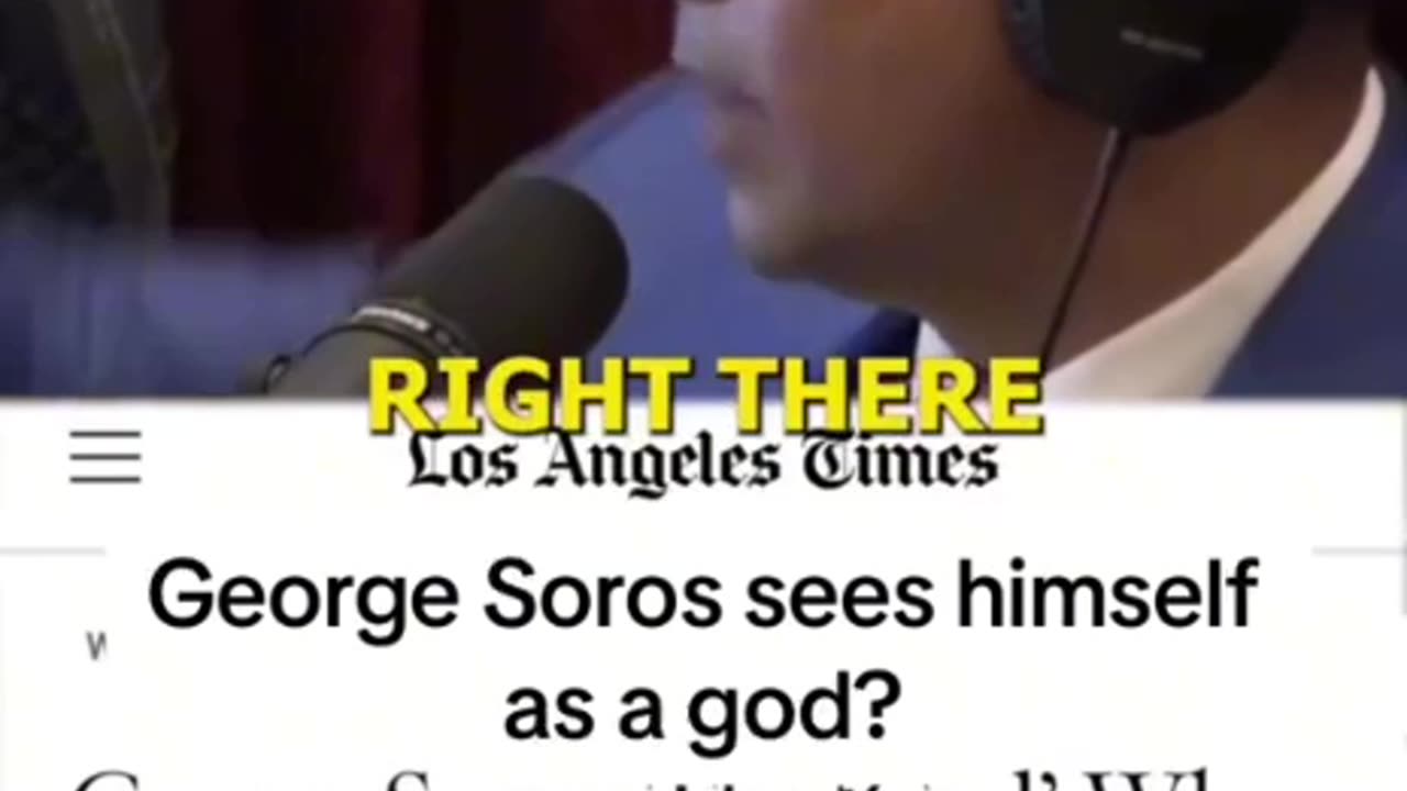 Soros sees himself as a god