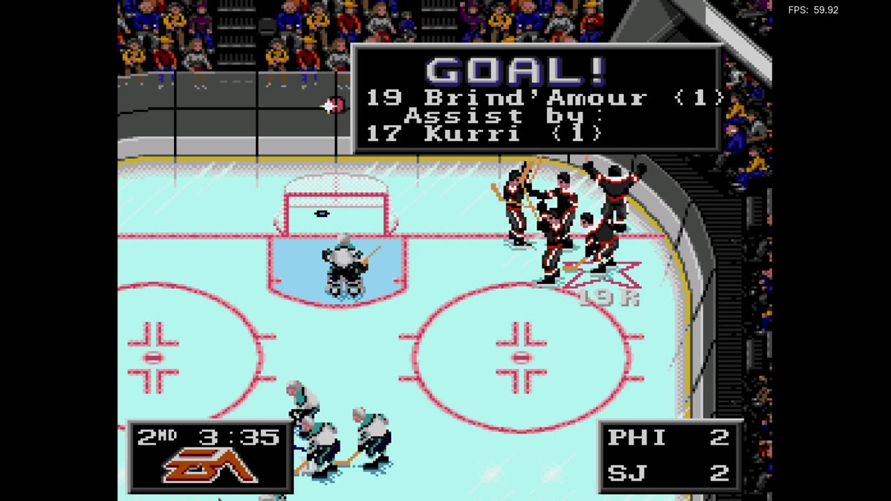 NHL '94 Franchise Mode 1990 Regular Season Lost Game - IAmDroot (PHI) at Len the Lengend (SJ)