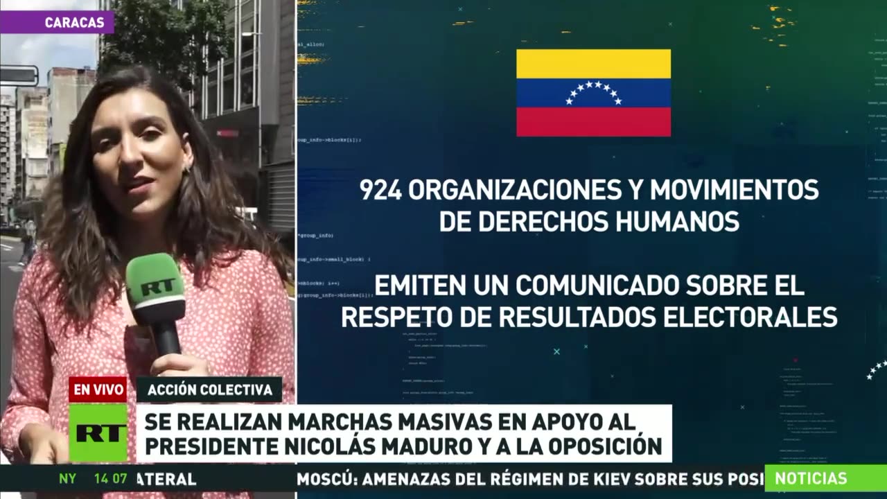 La "madre de las marchas" toma Caracas para respaldar el triunfo electoral de Maduro