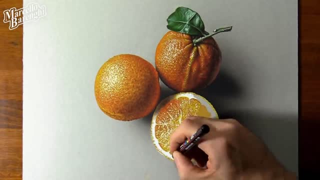 Depict The Color Shape Of The Leaves On The Orange