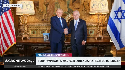 Trump calls Harris' Gaza remarks disrespectful to Israel