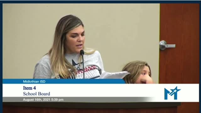 Midlothian School Board Meeting- 8/16/21 - What parents can o to take charge of child’s education