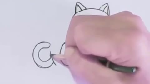 How to draw a cat easily