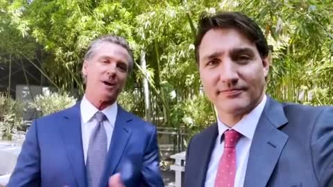 Justin Trudeau and Gavin Newsom... the Joker and the Riddler... 😂😂😂😝😝😝