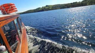 Boat ride on a lake