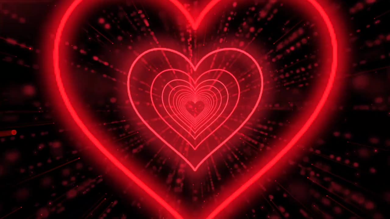 1060. Heart Background❤️Love Heart Tunnel Background Video Loop Heart