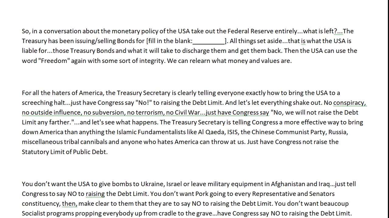 US Debt Limit - Poor Beggars - Conclusion - 8 of 8
