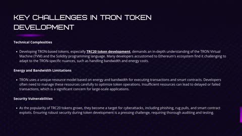 Challenges and Future Trends in TRON Token Development