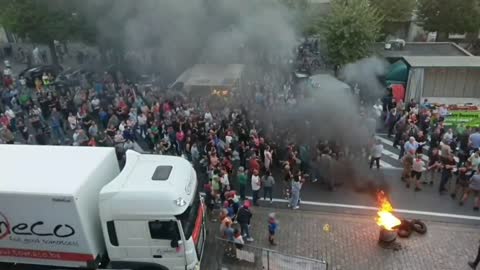 Belgian Farmers REVOLT Against the Government and BLOCK Hoogstraten