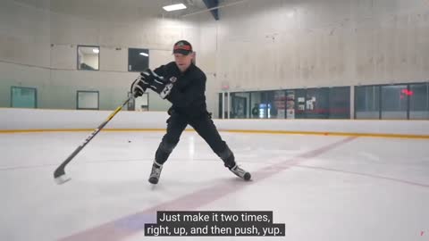 First understand the position of the arm when skating,