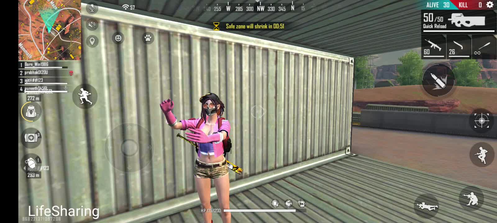 Free Fire Mobile Garena - Stylish Costume And Hiding Best Place