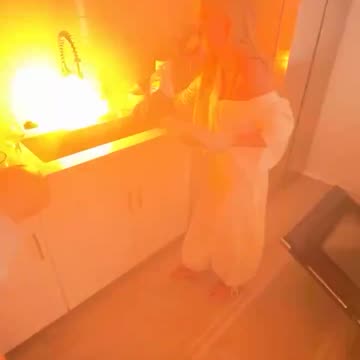 Never put water on a grease fire