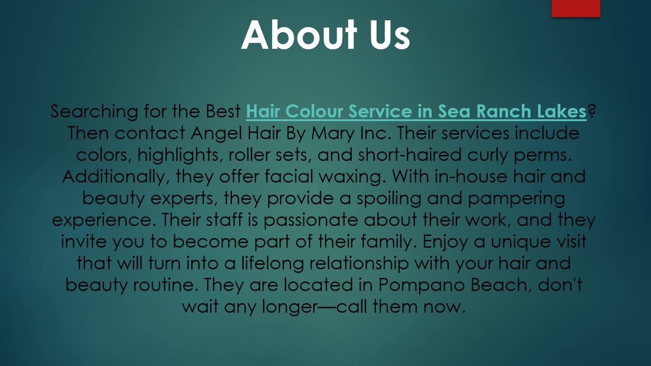 Want the Best Hair Colour Service in Sea Ranch Lakes?