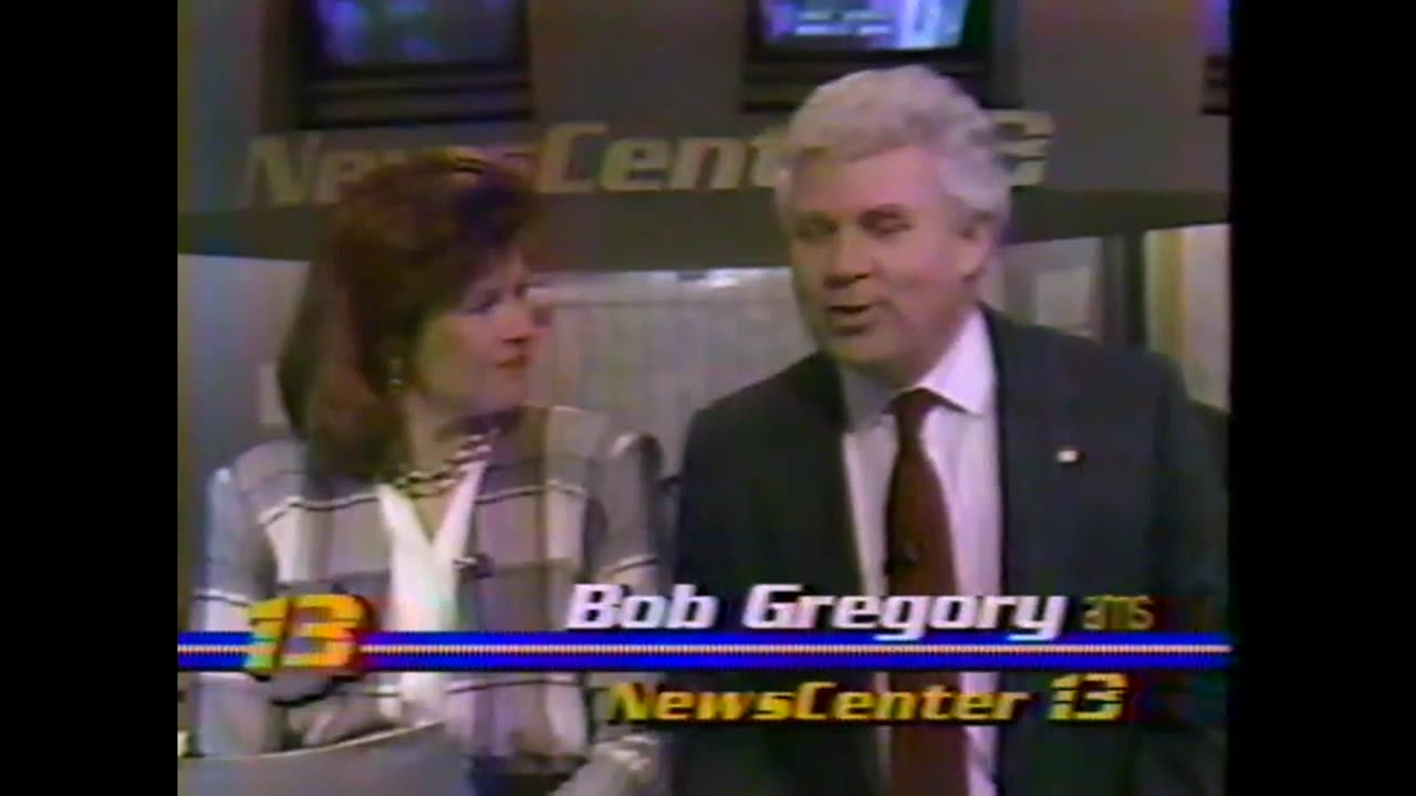 January 11, 1988 - 'NewsCenter 13 Night Break' with Betsy Ross & Bob Gregory