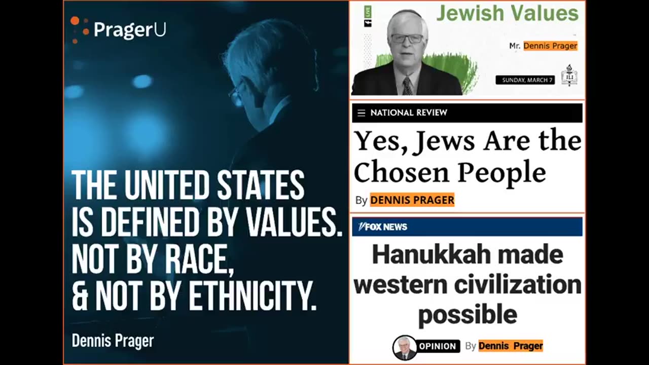 Dennis Prager Demonstrates The Evil Of Judaism: 'Homogeneity Brings Peace. I Am Not For Homogenity'