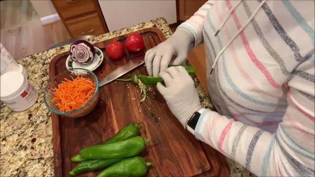 Fried Eggplant Recipe with Green Peppers, Tomatoes, Onion, Carrots