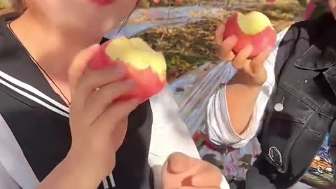 It's great to eat apples at the tree - For fruit lovers #satisfying #4