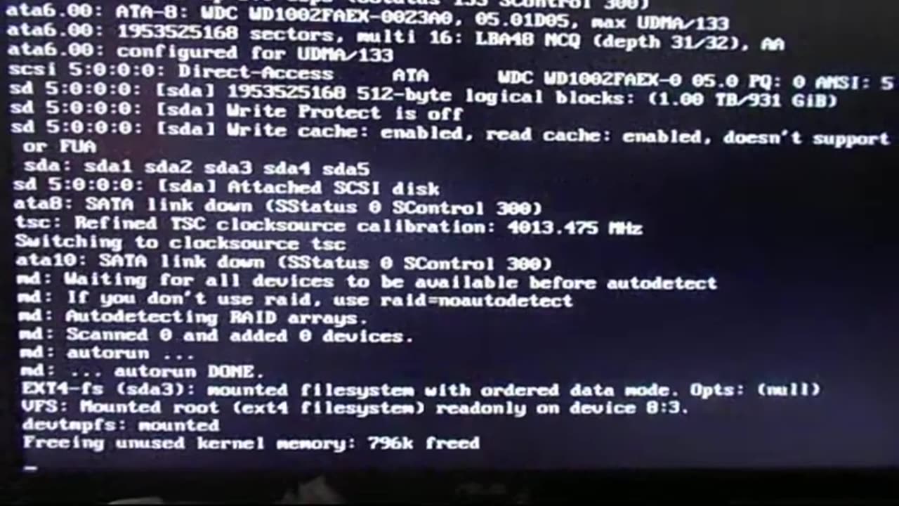 Linux Kernel Boot Process Failure