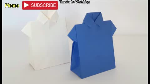 Origami Paper Art How to Make a Shirt Bag DIY Embalagem de Camisa Origami