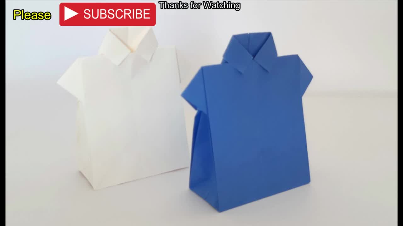 Origami Paper Art How to Make a Shirt Bag DIY Embalagem de Camisa Origami