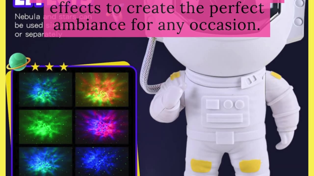 Galaxy Star Projector Starry Sky Night Light Astronaut Lamp