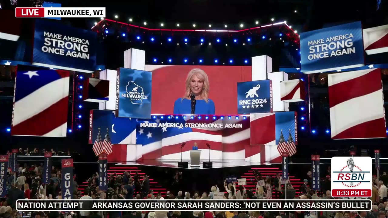 WATCH: Kellyanne Conway at 2024 RNC in Milwaukee, WI - 7/17/2024