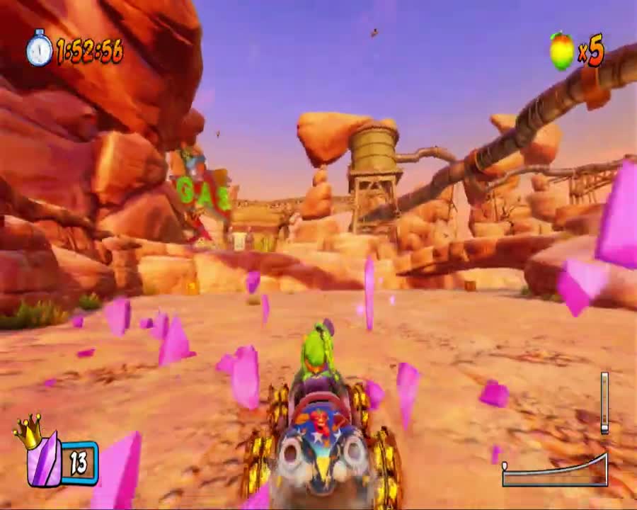 Crash Team Racing Nitro Fueled - Rocky Road Crystal Grab Gameplay