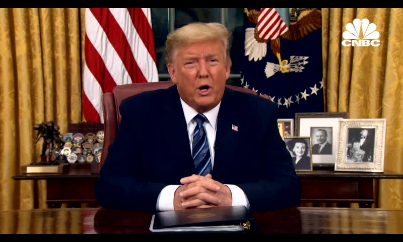 President Donald Trump on coronavirus risk