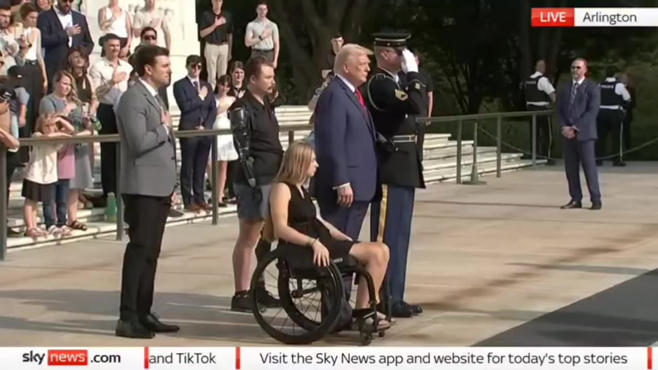 President Trump visits Arlington National Cemetery on the morning of 08/26/2024