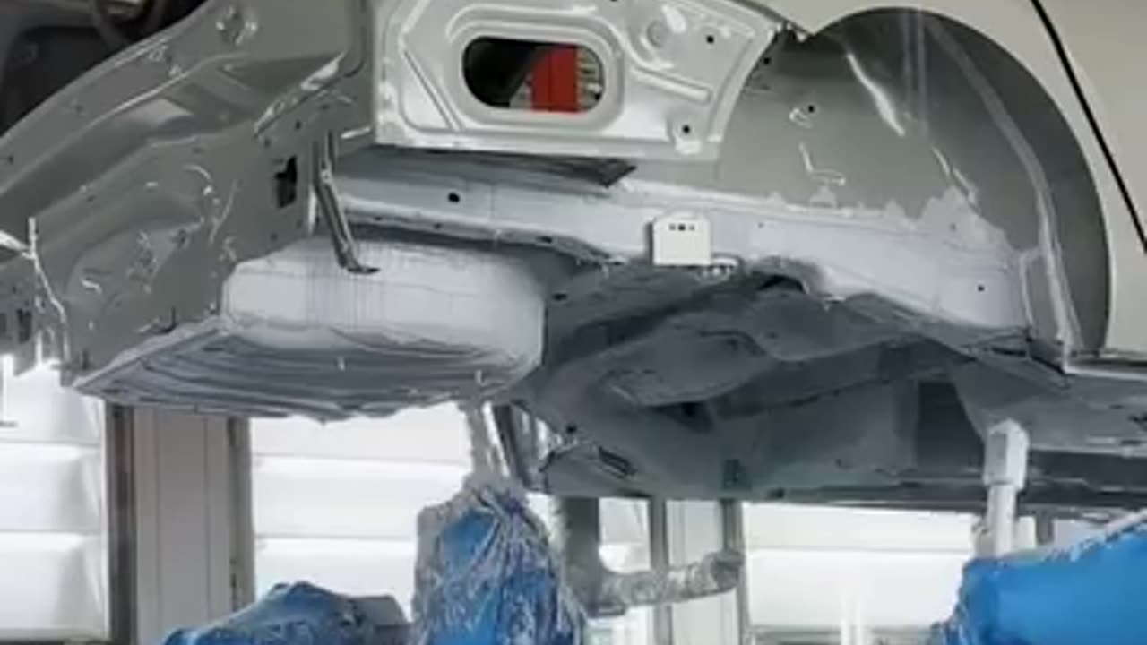 How cars are fully painted in a car factory