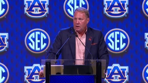 Auburn Hugh Freeze Main Room at SEC Football Media Days 2024