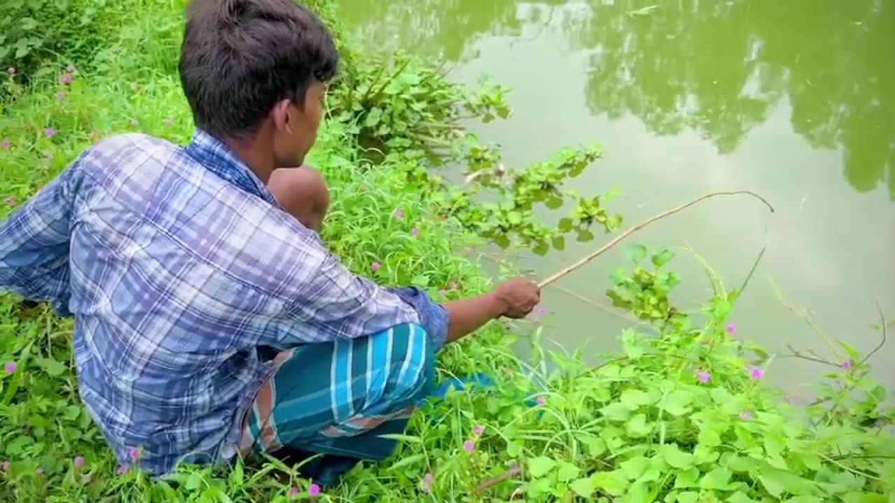 Best Amazing Fishing Video 2024 ~ Fishing With Hook ~ Traditional Hook Fishing