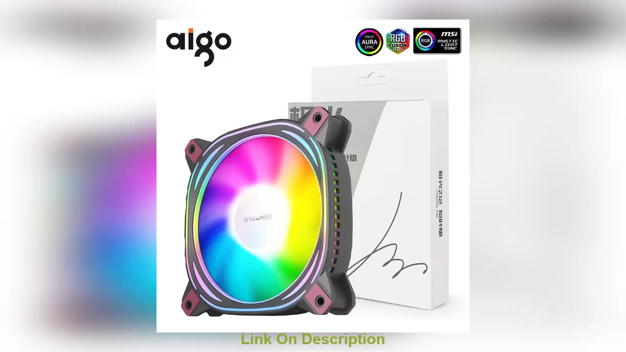 Aigo Z12 Computer Case Fan Reverse Ventoinha PC