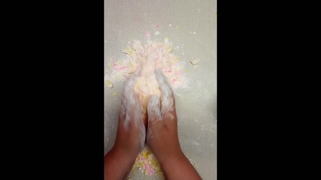 Pink & Yellow soap set with clay cracking and cornstarch