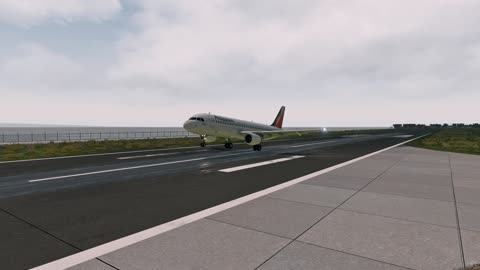 Smooth landing A320