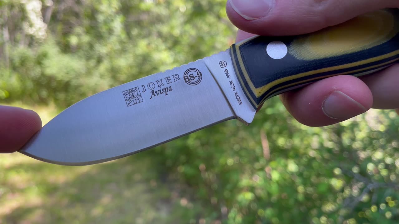 Joker Avispa Micarta Flat Grind! by www.bushcraftcanada.com