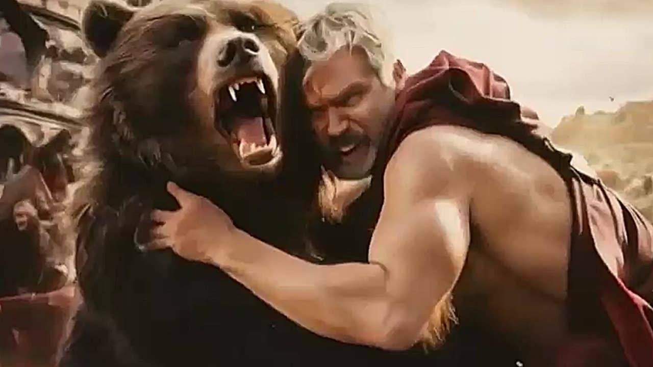 BEAR FIGHTING A RIPPED ROMAN