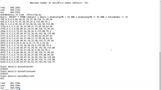 Brute Force Sizing for SolidFire using S3 Select with StorageGRID