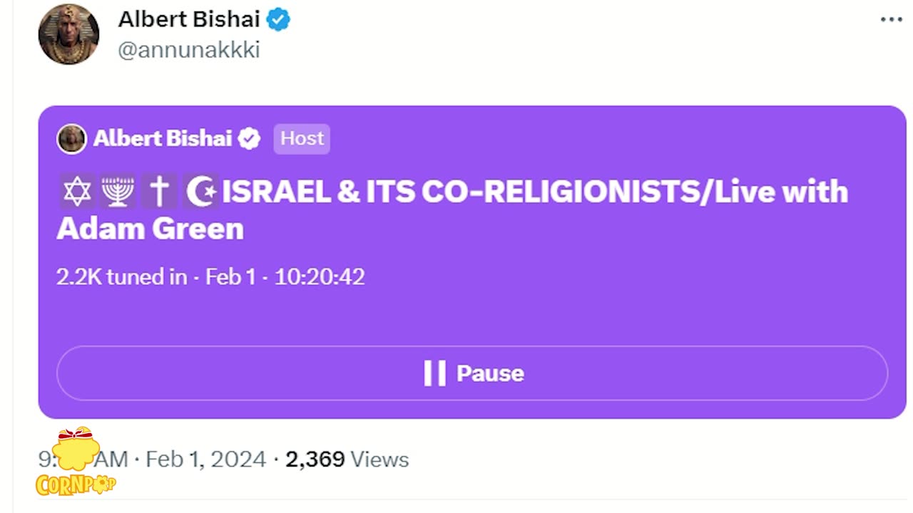 Israel & it's co-religionists Albert Bishai Adam Green pt1☢Most⚠ BANNED ❌ 🌌🚀ON 𝕏