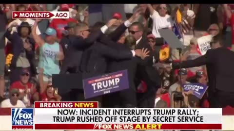 It looks like his ear is bleeding! Trump is a Warrior!!! Keep him in your prayers