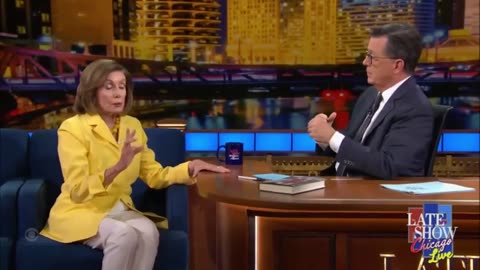 Anti-Israel protesters crash Nancy Pelosi’s ‘Late Show’ interview with Stephen Colbert outside DNC