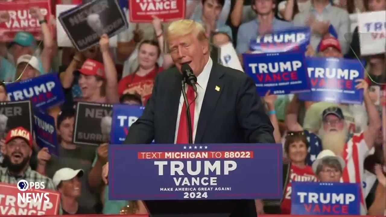 President Trump at Rally in MI - "And they keep saying he’s a threat to the democracy"