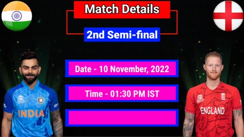 T20 World Cup 2022 India vs England Playing 11 IND vs ENG Playing 11 2022 2nd Semi-final Match