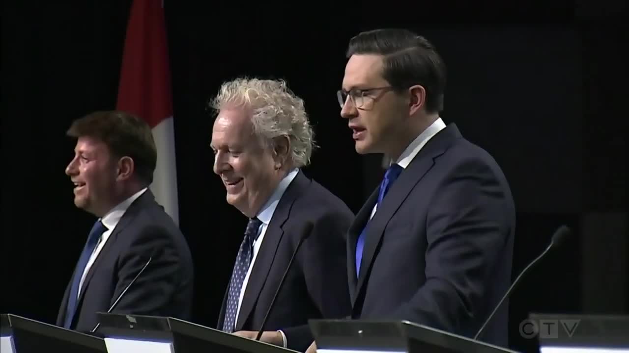 Poilievre slams Charest over trucker convoy comments at first debate