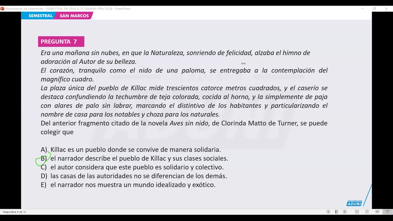 SEMESTRAL ADUNI 2024 | Semana 15 | Aritmética | Literatura | Física