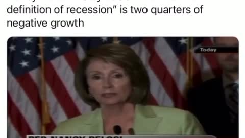 Pelosi Definition of Recession in 2008